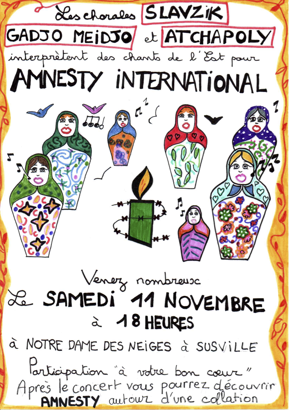 Affiche du concert du 11 février